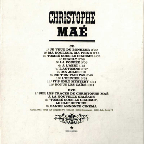 CHRISTOPHE MAÉ "JE VEUX DU BONHEUR" EDITION DELUXE COLLECTOR CD+DVD