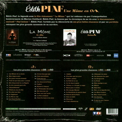 EDITH PIAF  "UNE MÔME EN OR COFFRET ANNIVERSAIRE" (2 DVD+2 CD)