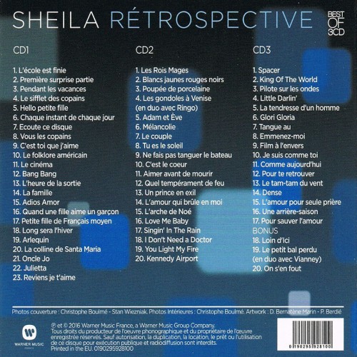 SHEILA  "RETROSPECTIVE" (BEST OF 3CD)