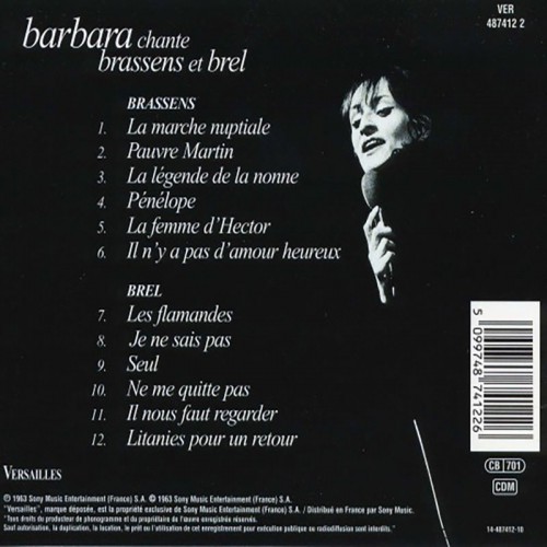 BARBARA  "BARBARA CHANTE BRASSENS ET BREL"